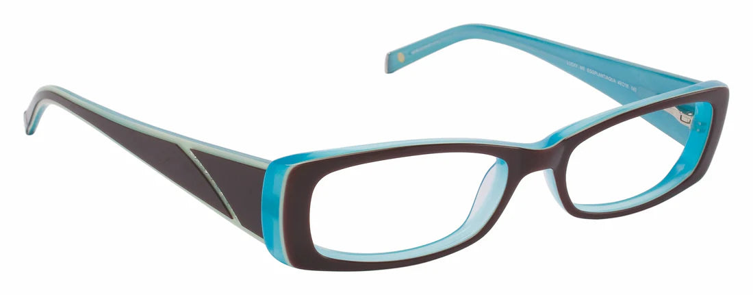Aqua Blue Full Rim Cat Eye Eyeglasses LL105