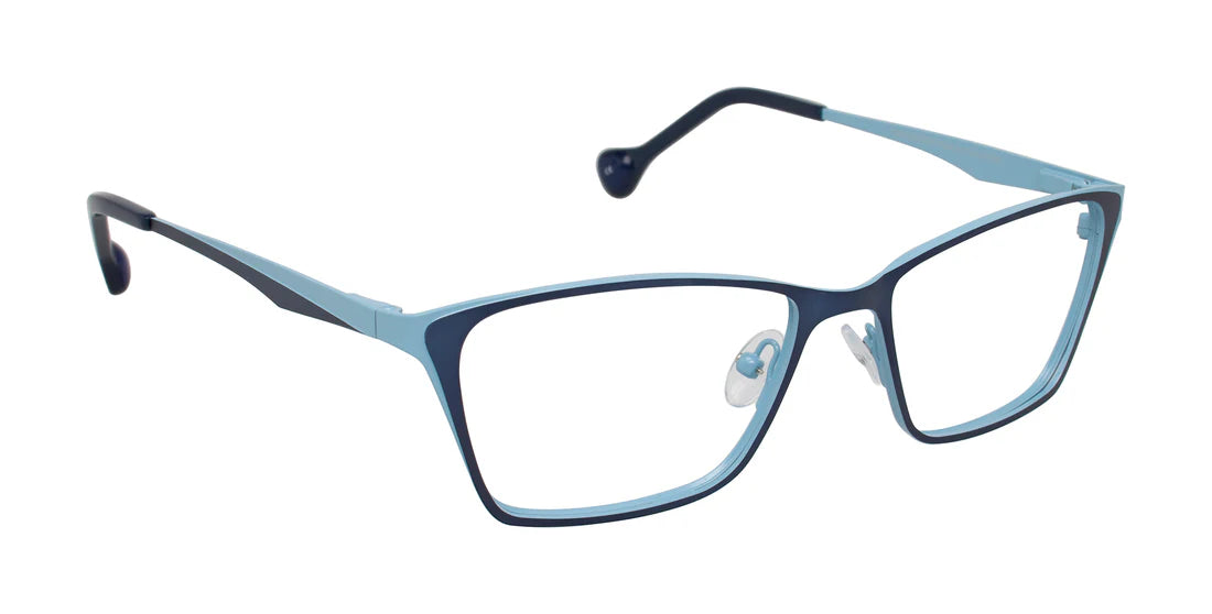 Aqua Blue Full Rim Rectangle Eyeglasses LL163