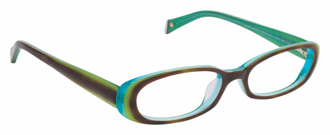 Aqua Blue Transparent Full Rim Oval Eyeglasses LL111