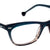 Aqua Blue Transparent Full Rim Rectangle Eyeglasses LL144