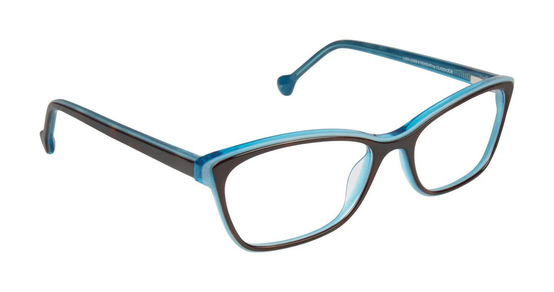 Aqua Blue Transparent Full Rim Rectangle Eyeglasses LL180
