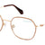 Beige Full Rim Round Eyeglasses X2279