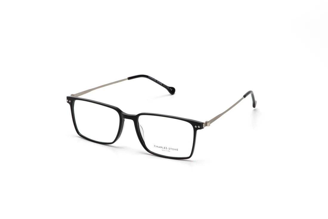 Black Full Frame Rectangle Eyeglasses CSNY30087