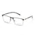 Black Full Frame Rectangle Eyeglasses CSNY30088