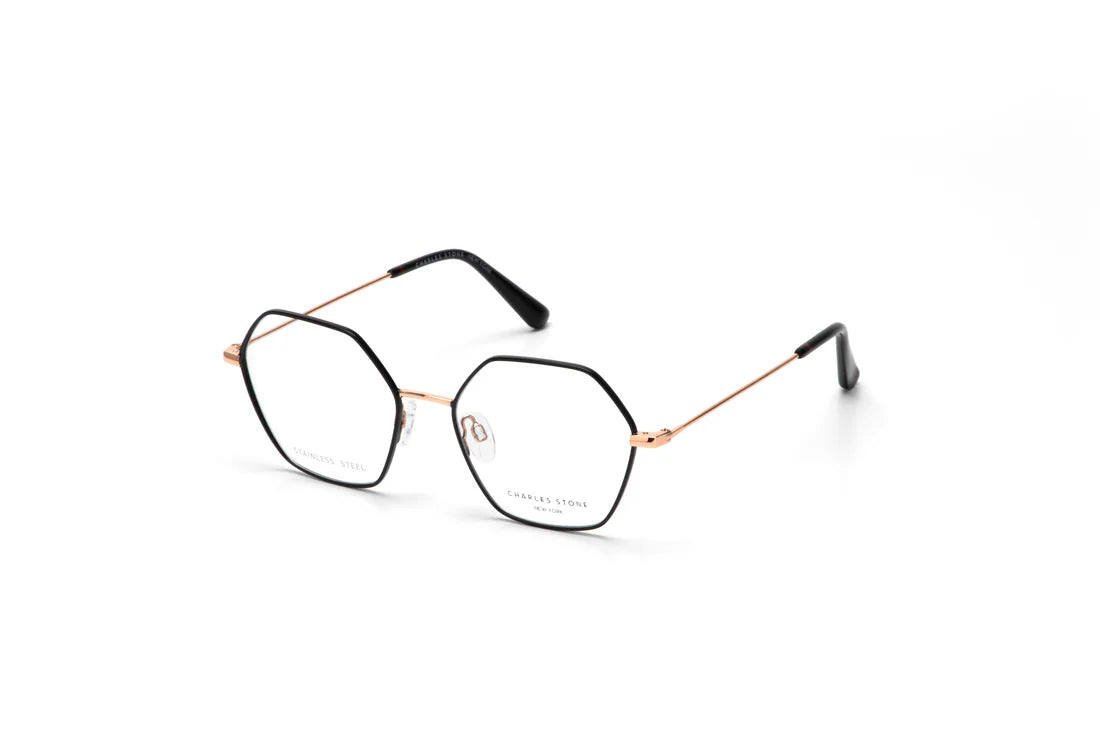 Black Full Frame Rectangle Eyeglasses CSNY30099