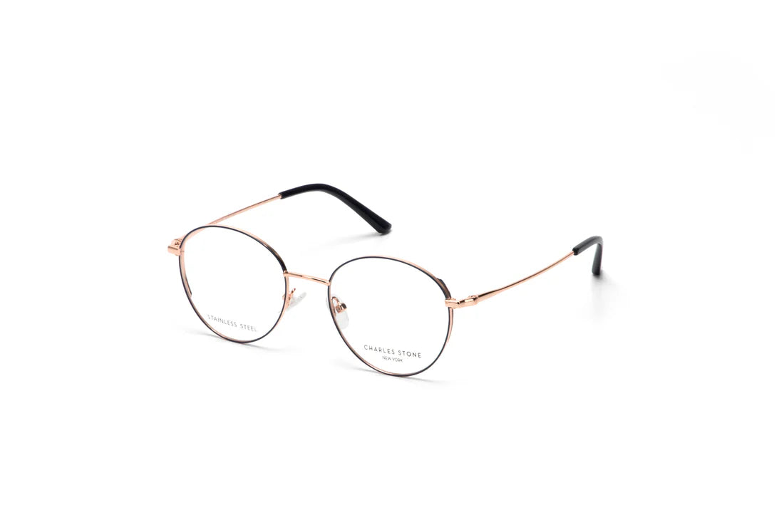Black Full Frame Round Eyeglasses CSNY30102