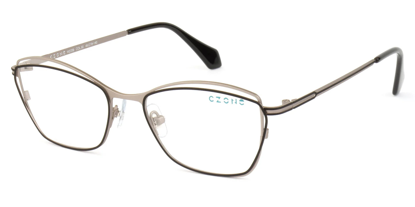 Black Full Rim Cat Eye Eyeglasses W2259