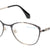 Black Full Rim Modified Oval Eyeglasses X1217