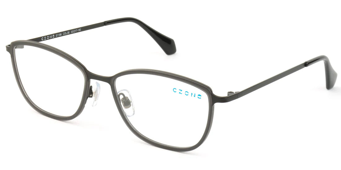 Black Full Rim Oval Eyeglasses E1188