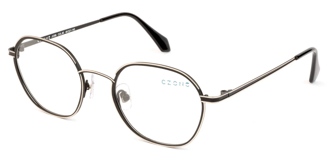 Black Full Rim Oval Eyeglasses J2288