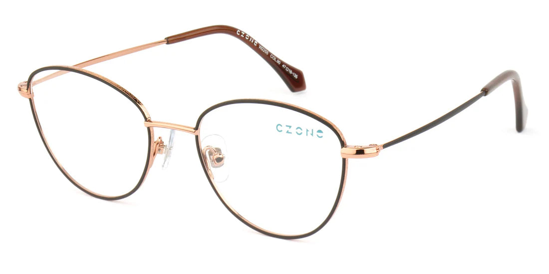 Black Full Rim Oval Eyeglasses W2255