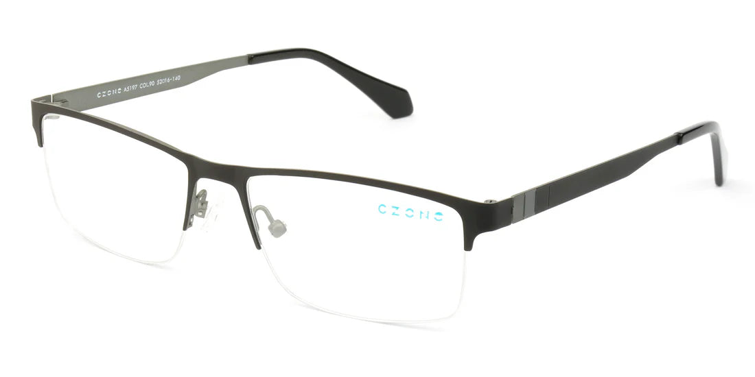 Black Full Rim Rectangle Eyeglasses A5197
