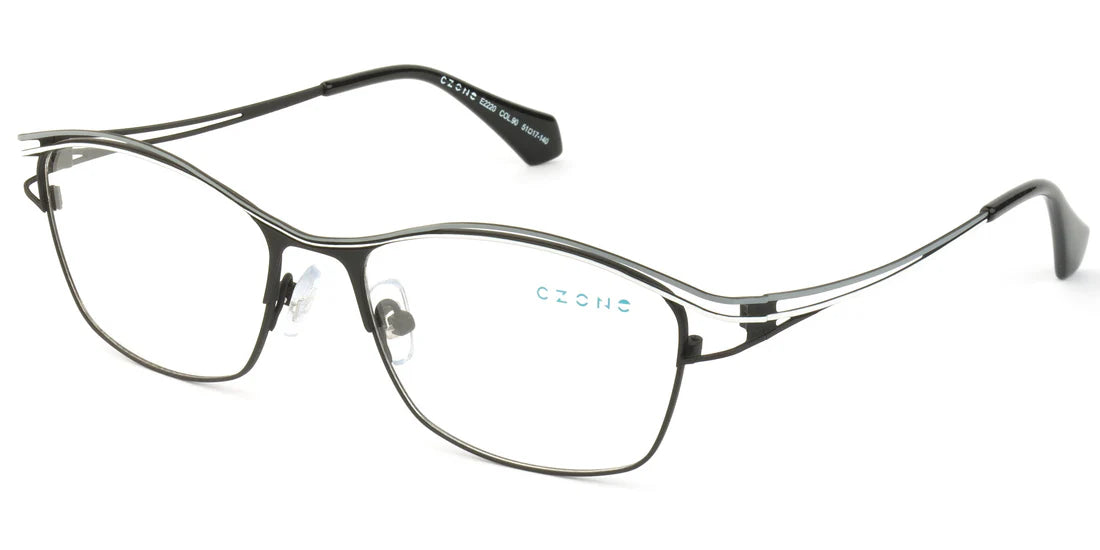 Black Full Rim Rectangle Eyeglasses E2220