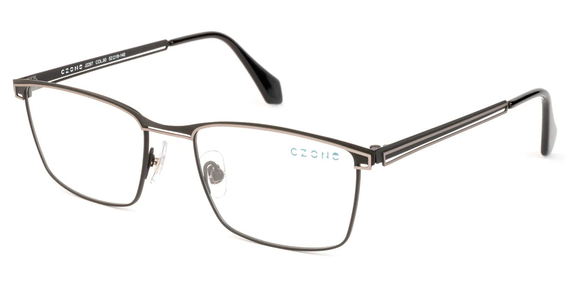 Black Full Rim Rectangle Eyeglasses J2297