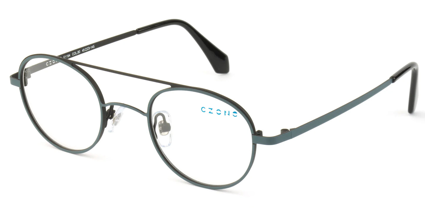 Black Full Rim Round Eyeglasses E1194