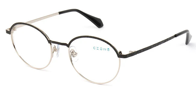 Black Full Rim Round Eyeglasses Q2236
