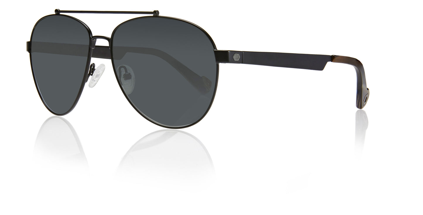 Black Full Rim Round Sunglasses BECKETT KRS012