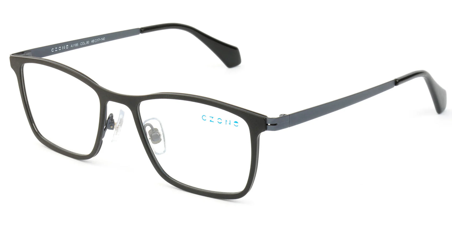 Black Full Rim Square Eyeglasses A1185