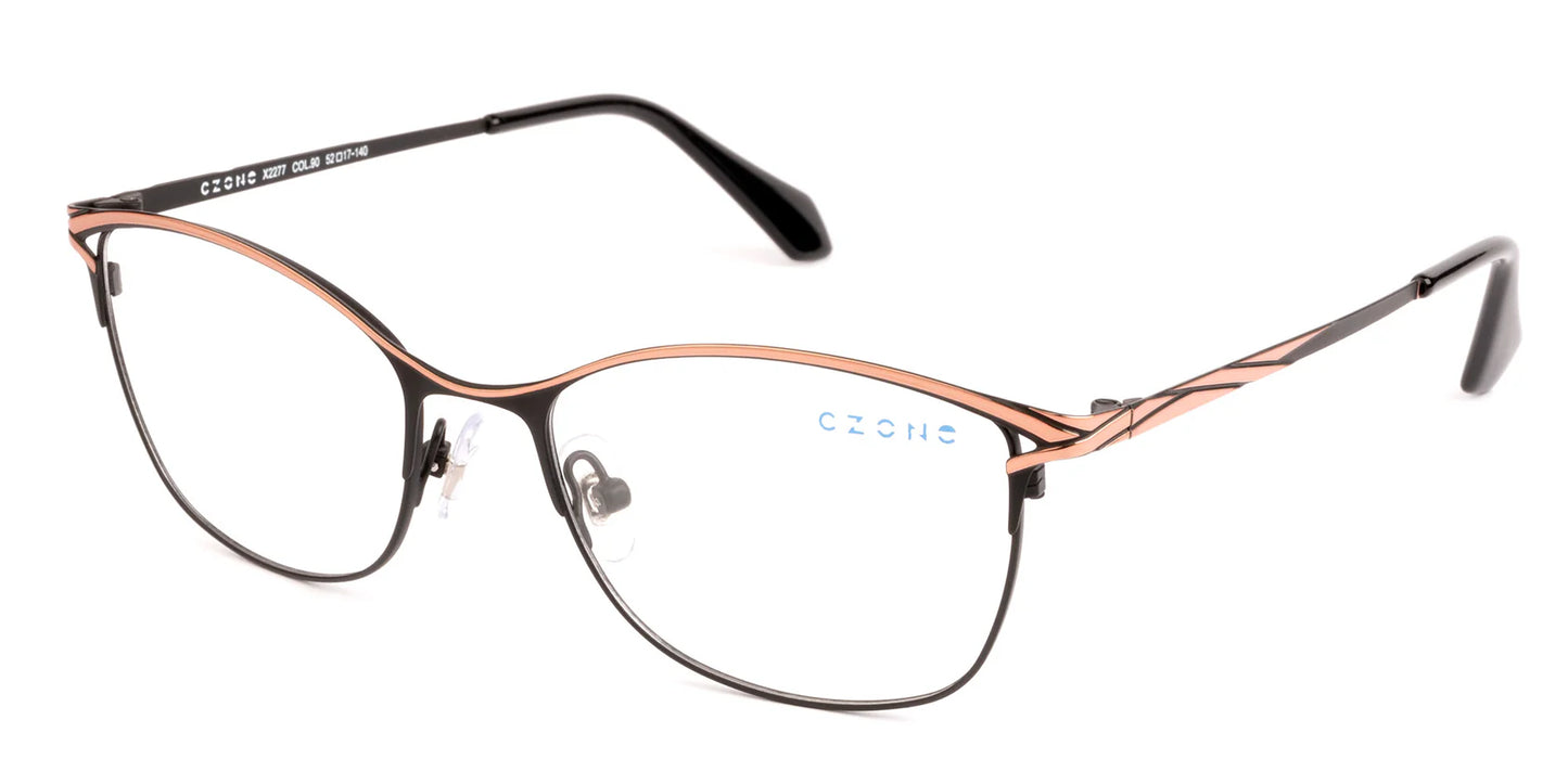 Black Full Rim Square Eyeglasses X2277