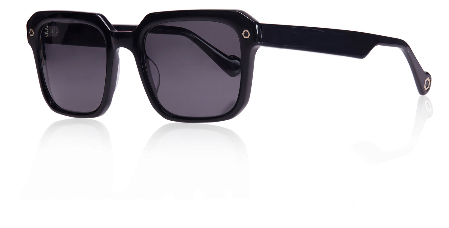 Black Full Rim Square Sunglasses Jagger C1  Noir KRS013