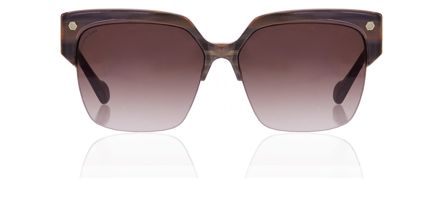 Black Full Rim Square Sunglasses Mila C1 Malt KRS017