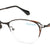 Black Semi-Rimless Cat Eye Eyeglasses Q4137