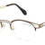 Black Semi-Rimless Round Eyeglasses Q1209