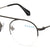 Black Semi-Rimless Round Eyeglasses U1203