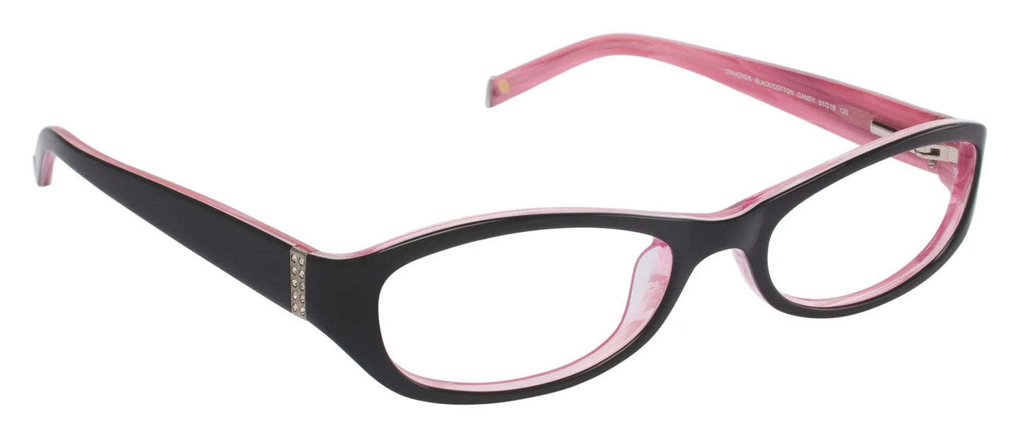 Black Transparent Full Rim Cat Eye Eyeglasses LL101