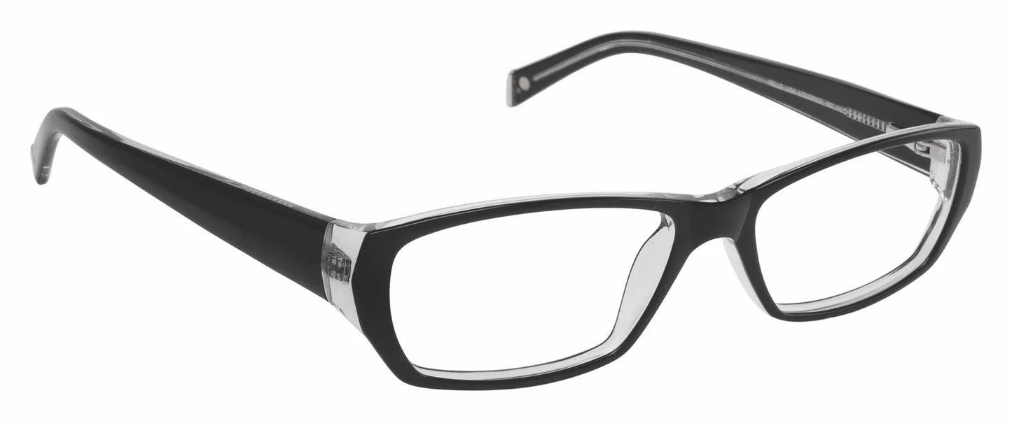 Black Transparent Full Rim Cat Eye Eyeglasses LL104