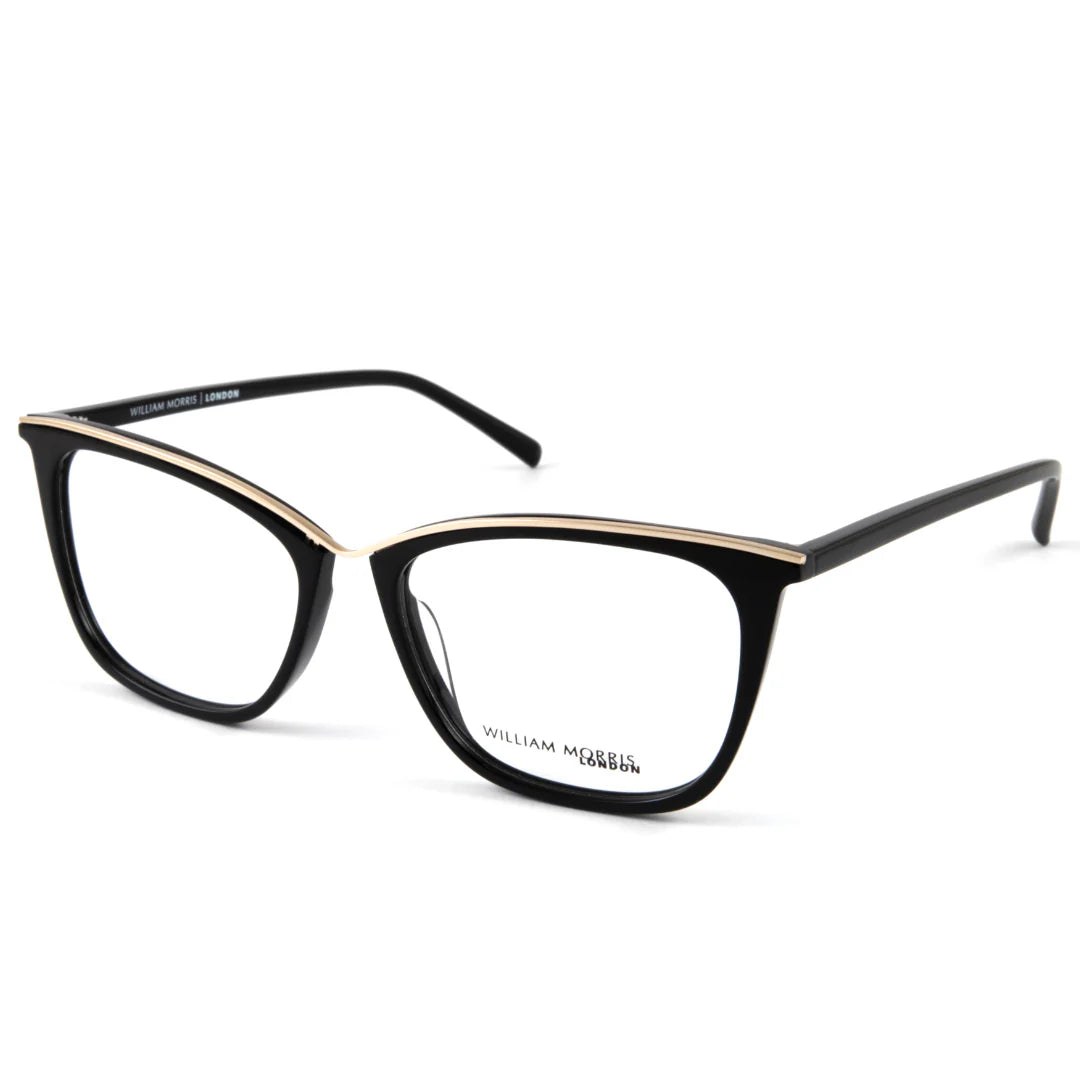 Black Transparent Full Rim Rectangle Eyeglasses WM50117