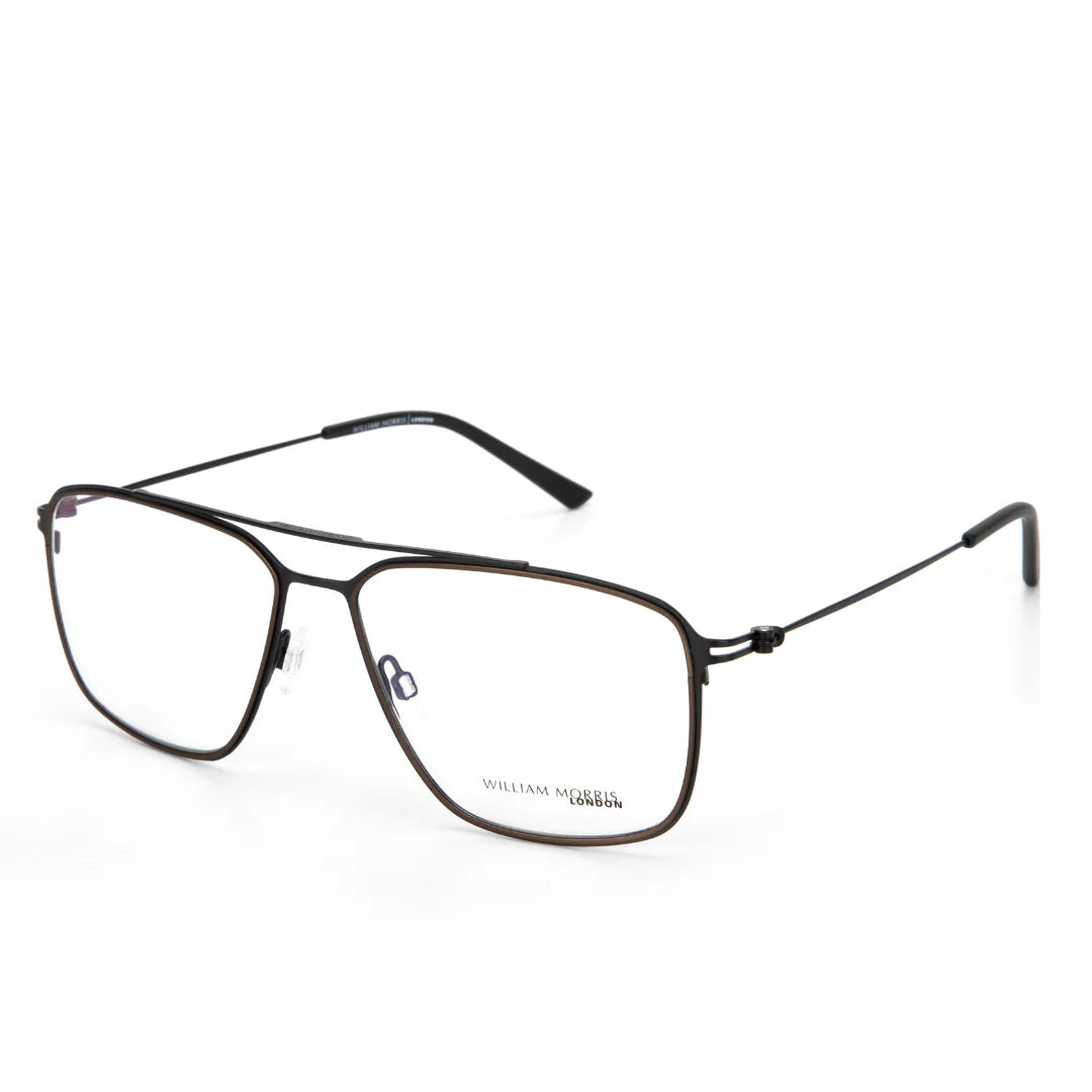 Black Transparent Full Rim Rectangle Eyeglasses WM50155