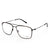Black Transparent Full Rim Rectangle Eyeglasses WM50155