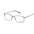 Black Transparent Full Rim Rectangle Eyeglasses WM50182