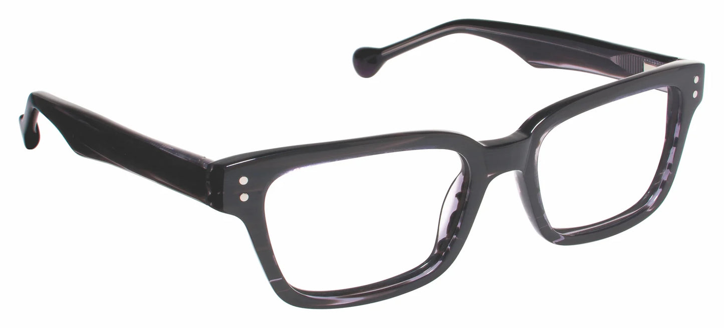 Black Transparent Full Rim Square Eyeglasses LL129
