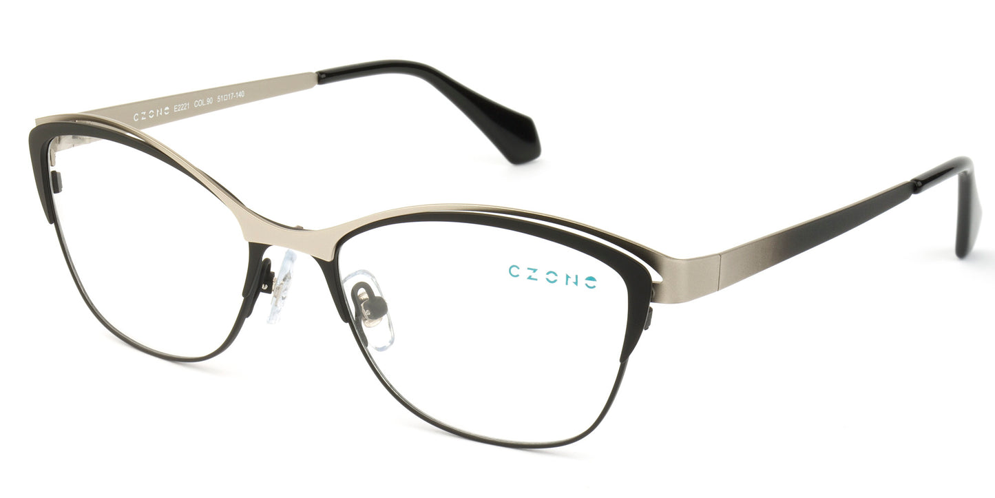 C-Zone Full Rim Cat Eye Eyeglasses E2221