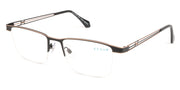 C-Zone Grey/Black Semi-Rimless Rectangle X2272 Eyeglasses