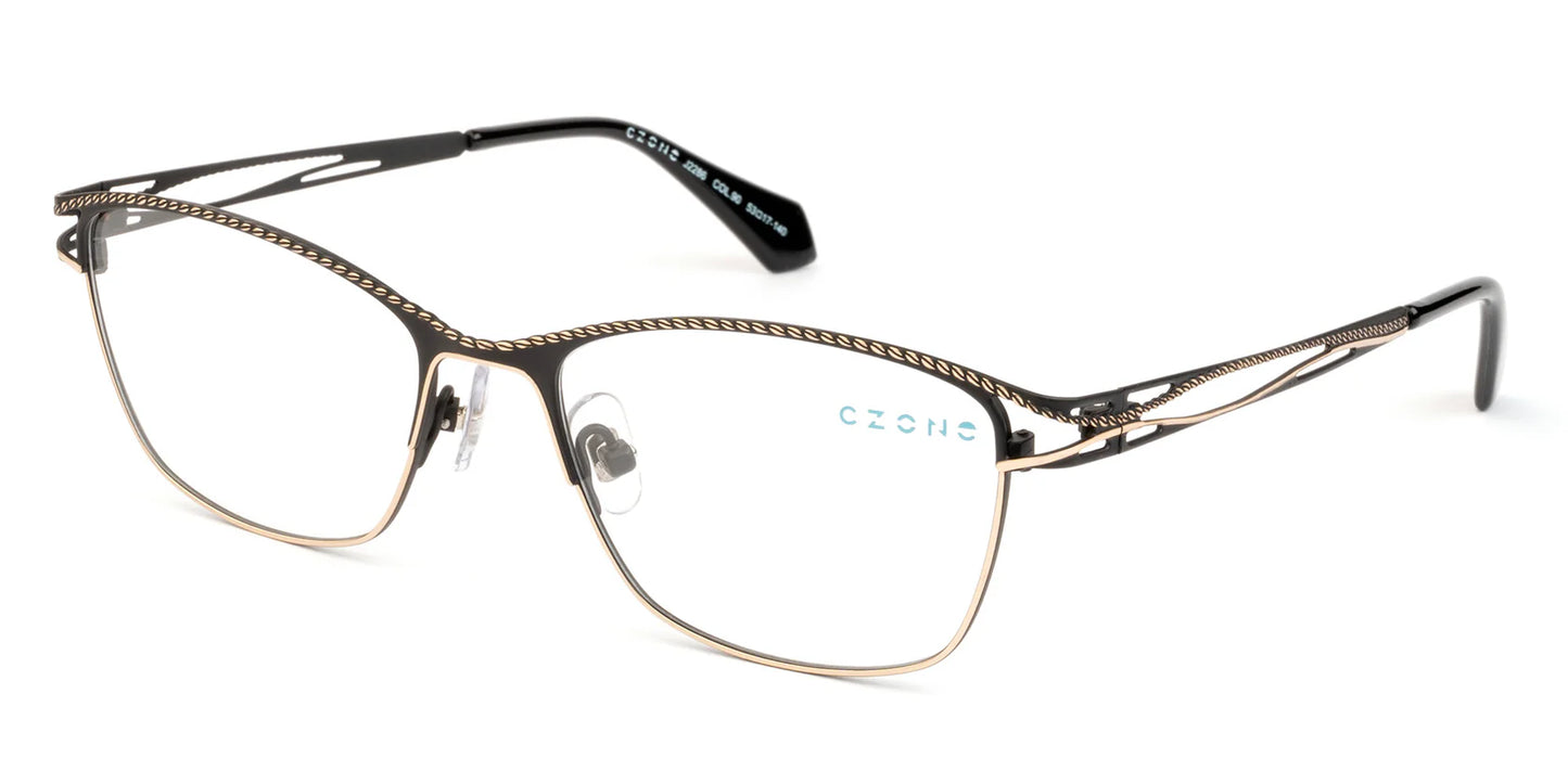 Black Full Rim Square Eyeglasses J2286