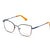 Blue Full Frame Rectangle Eyeglasses CSNY30110
