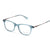 Blue Full Frame Rectangle Eyeglasses CSNY30116