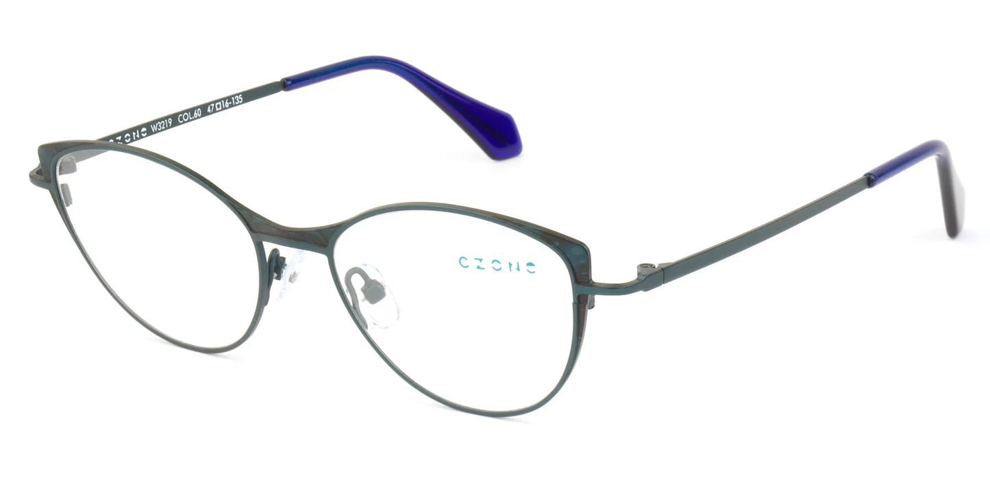 Blue Full Rim Cat Eye Eyeglasses W3219