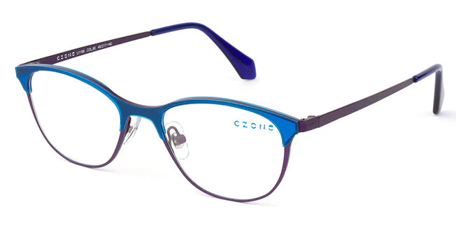 Blue Full Rim Oval Eyeglasses U1196