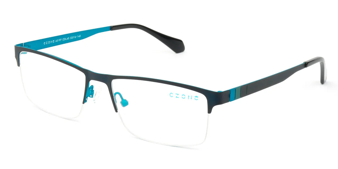 Blue Full Rim Rectangle Eyeglasses A5197