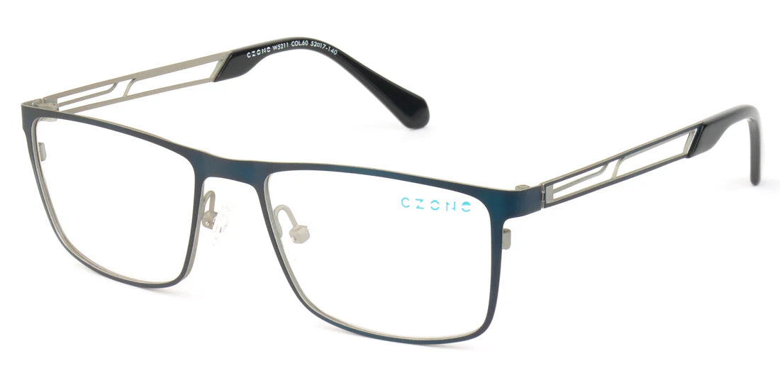 Blue Full Rim Rectangle Eyeglasses W5211