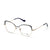 Blue Transparent Full Rim Rectangle Eyeglasses WM50214