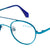 Blue Full Rim Round Eyeglasses E1194