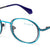 Blue Full Rim Round Eyeglasses Q2242