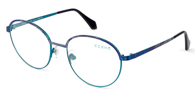 Blue Full Rim Round Eyeglasses U2229