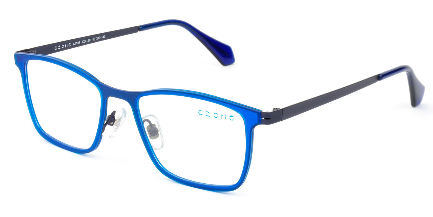 Blue Full Rim Square Eyeglasses A1185