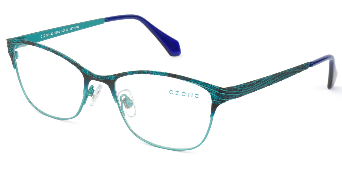 Blue Full Rim Square Eyeglasses E2222